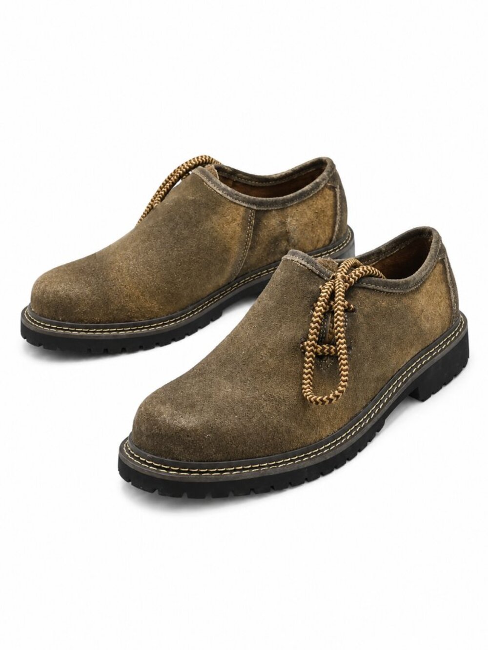 Men’s Brown Bavarian Suede Shoes Oktoberfest Outfit Traditional German Footwear
